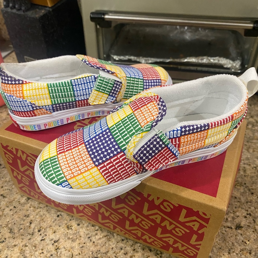 Vans pride edition toddler size 10. Brand new